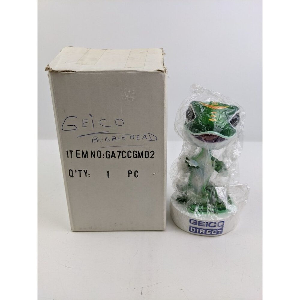 Geico Direct Insurance Gecko Martin Bobblehead 6" Tall NEW with box